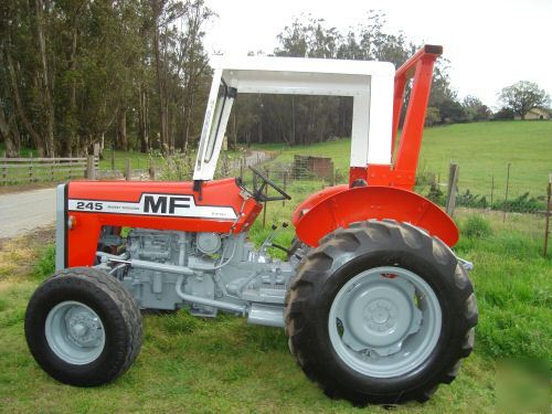 245 massey ferguson ag tractor rops ps runs great clean