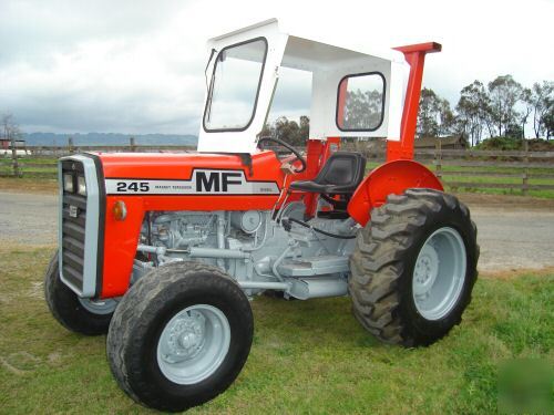 245 massey ferguson ag tractor rops ps runs great clean