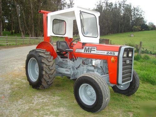 245 massey ferguson ag tractor rops ps runs great clean