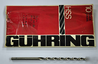 Guhring taper length drill parabolic 9/32