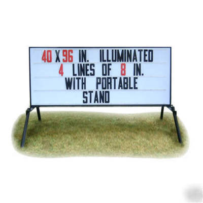 New portable marquee lighted business sign & letters 