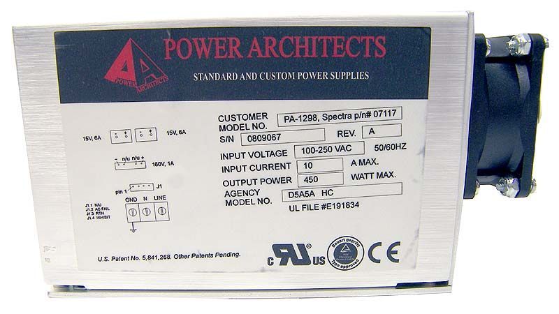 Power architects 450W dc-supply pa-1298 spectra 07117