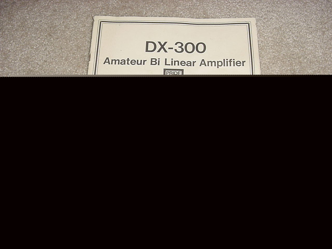 Pride dx-300 amateur amplifier operators manual on cd