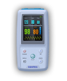 Portable 3 parameter monitor: bp, pr and SP02.