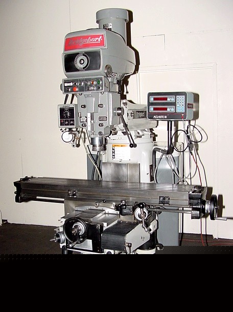 Bridgeport series ii 4 hp vertical mill w/dro, pwr feed