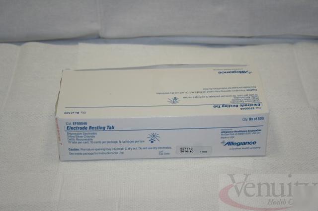 Cardinal health EF00046 resting tab electrodes bx/500