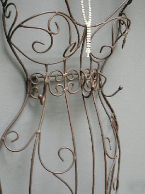 Wall mannequin jewelry scarves hooks boudoir chic