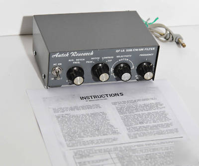 Autek research qf-1A ssb cw am audio filter peak notch
