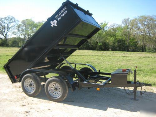 New 2010 6'X10' texas pride dump trailer 7K gvwr 