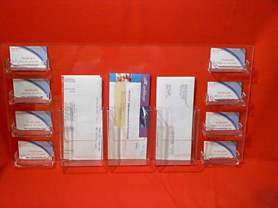New brochure holder business card holder display combo 