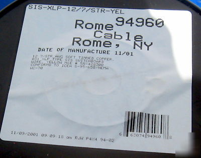 Sis/xlp 500 ft. #12 awg strnd. copper wire - yellow