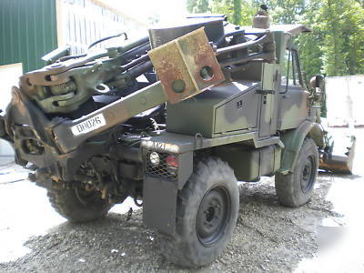 Military see tractor unimog 1987 backhoe front loader 