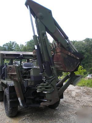 Military see tractor unimog 1987 backhoe front loader 