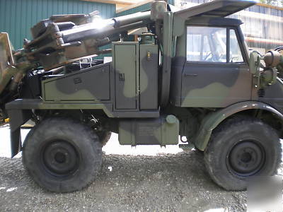 Military see tractor unimog 1987 backhoe front loader 