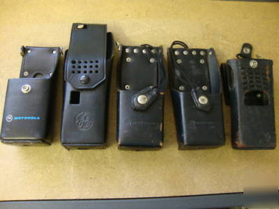 Motorola ge ericsson leather radio holster dps lot 5 