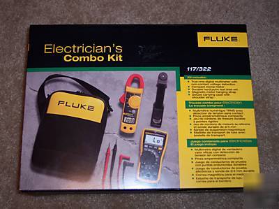 New fluke 117 / 322 electrician's combo kit brand 