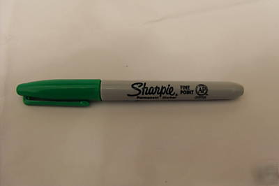 Sharpie permanent fine full size marker pen green
