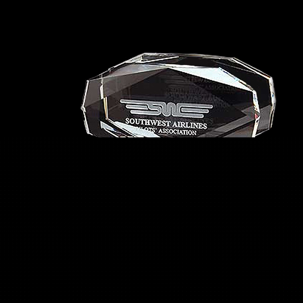 Exquisite optic crystal business card holder engraved 