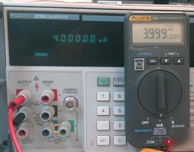 Fluke 705 loop calibrator dmm cal'd