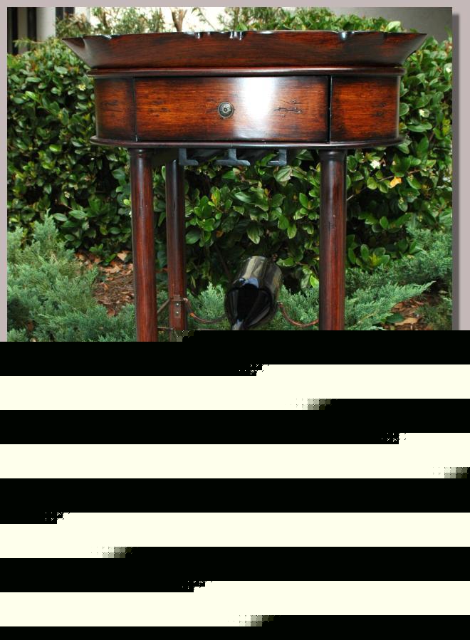 Wine butler end table home bar wood rack old sty
