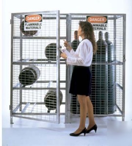 Galvanized cylinder cabinets- vertical storage cabinet