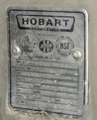 Hobart 4346 meat mixer/grinder, 7.5HP