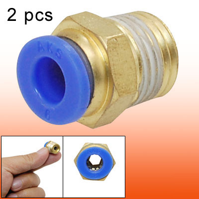 6 x 12.5MM push in to connect round male tube fittings