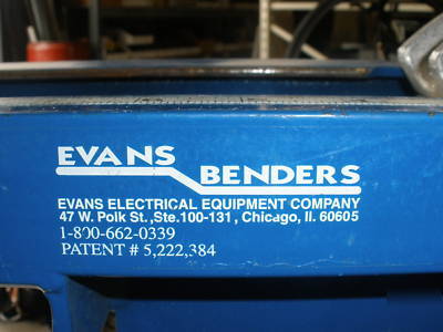 Evans offset bender - perfect bends and saddles