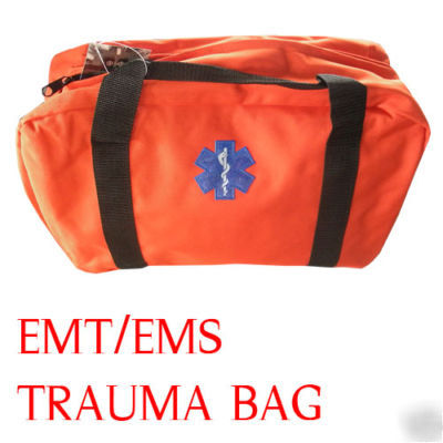 New ems emt orange paramedic trauma rescue bag pouch