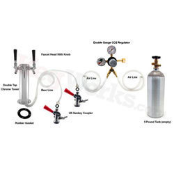 Double tap tower conversion kit-stainless steel - tank