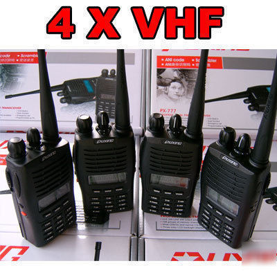 Four puxing-777 VHF136-174MHZ radiovox,ani,transceivers