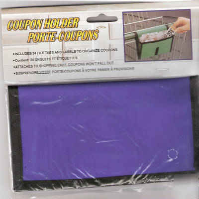 Coupon organizer blue *best* attach to shopping cart