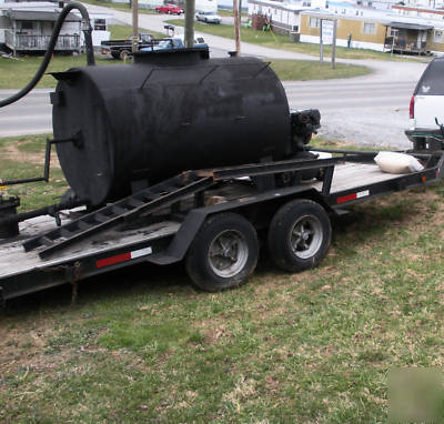 Sealcoating tank 550 gallon with 16 foot equip trailer