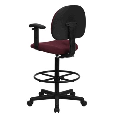 Drafting chair adjustable fabric foot ring stool swivel