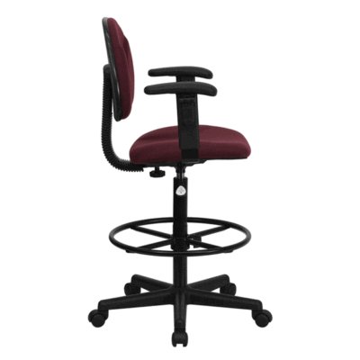 Drafting chair adjustable fabric foot ring stool swivel