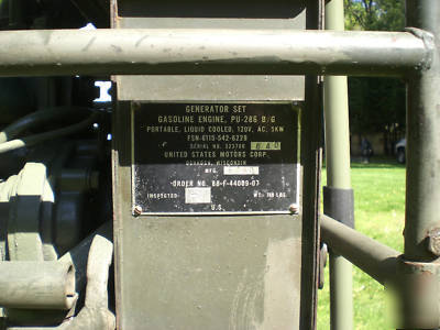 Military generator pu-286B/g 5KW 120V 1PH gas excellent