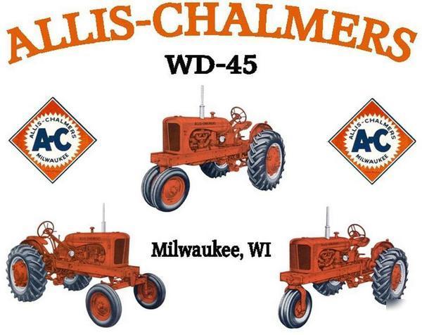 Ac allis wd-45 trio,wide,narrow,single t-shirt,l