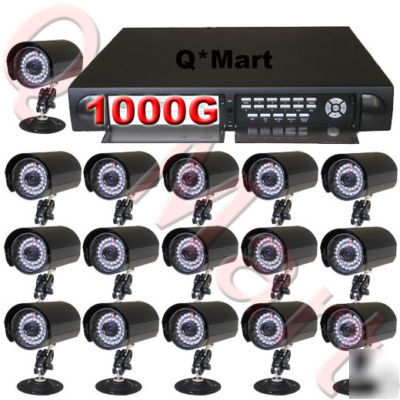 H.264 cctv dvr security 16 cameras surveillance system