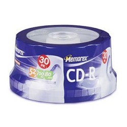 Memorex 700MB 80-min 48X data cd-r media 30 pk spindle