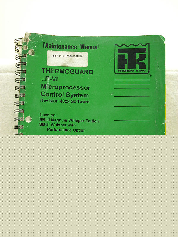 Thermo king thermoguard up-vi whisper diagnosis manual