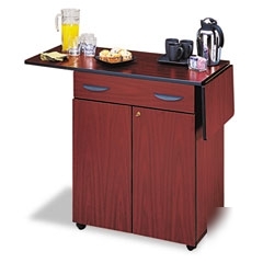 Safco hospitality service cart with drop leaves