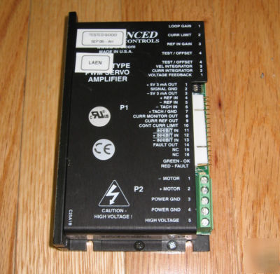Advanced motion controls brush servo amplifier 12A8 amc