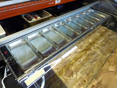 New marengo heated countertop display, ,60 inch,8 pans, 