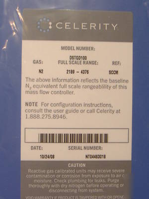 Celerity IN2 mass flow controller DSTGD100