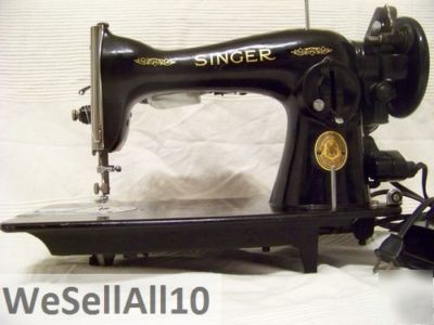 Singer 15 15J straight stitch sewing machine leather