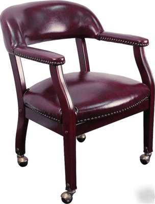 Captains chair conference or side chairs burgundy