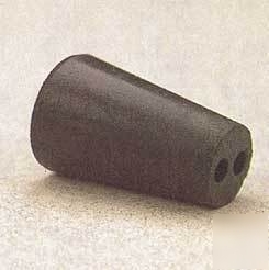 Vwr black rubber stoppers, two-hole 6--M292: 6--M292