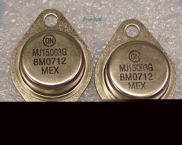 New 2 on semi MJ15003 npn power audio transistor