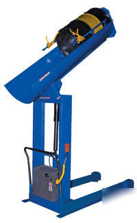 Hydraulic drum dumper - 750 lbs, dump ht. 72