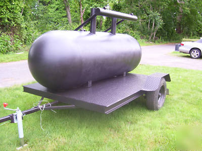 Grill / smoker mounted on trailer
